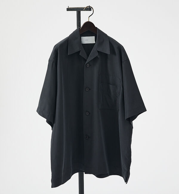 ABAHOUSE「セットアップ対応【i`m here/アイムヒアー】 オープンカラーシャツ / D」|シャツ・ブラウス|ブラック