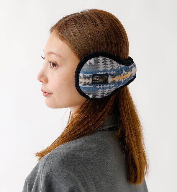 ABAHOUSE「【PENDLETON / ペンドルトン】FLANNEL EAR MUFF / フ」|イヤーマフ|チャコールグレー