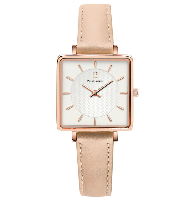 Rouge vif「【PIERRE　LANNIOER】Lecareレザーベルト P007H・P008」|腕時計|ピンクベージュ