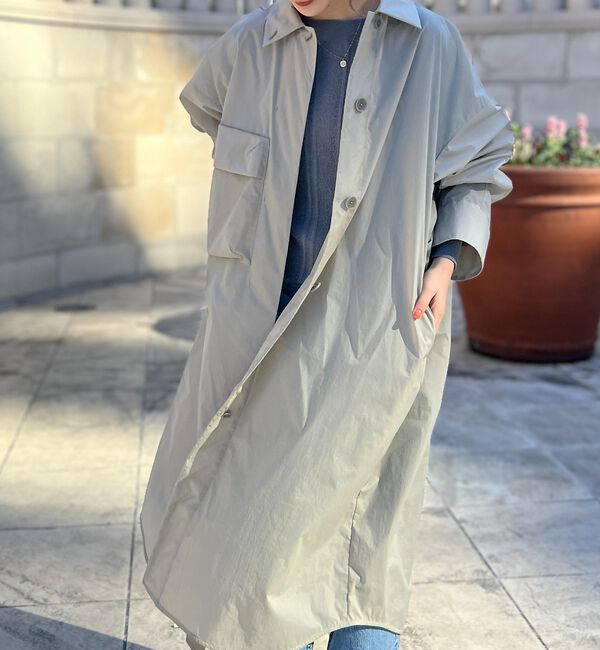 Rouge vif「撥水ナイロンライトコート」|ステンカラーコート|