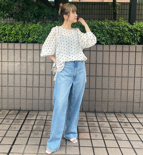 Rouge vif「ハートフロッキーシアーブラウス」|シャツ・ブラウス|