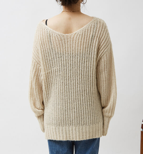 Rouge vif「シアーモヘヤミックス畔プルオーバー」|ニット・セーター|