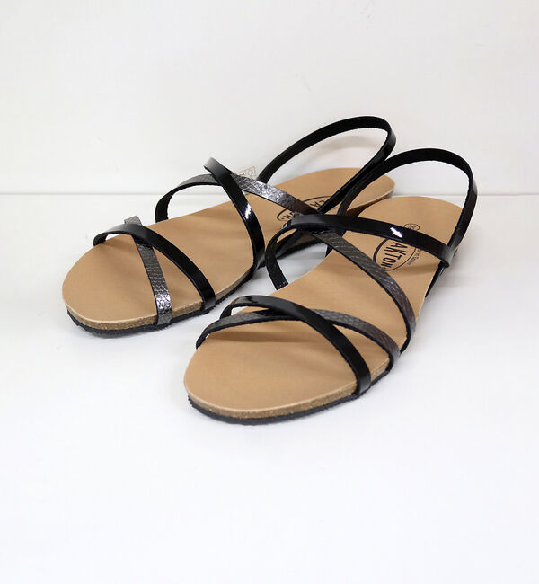 Rouge vif「【PLAKTON/プラクトン】クロスストラップサンダル【WEB限定】【予約】」|サンダル|