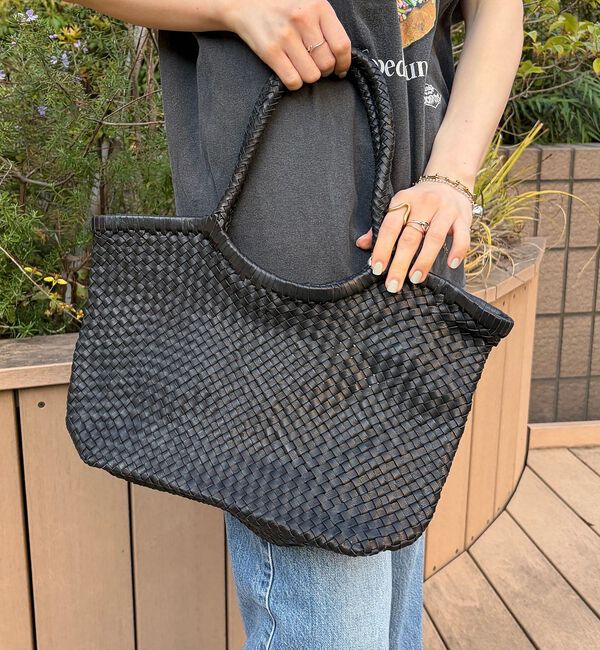 Rouge vif「【The Bagmati/ザ バグマティ】レザーメッシュミニトート」|トートバッグ|