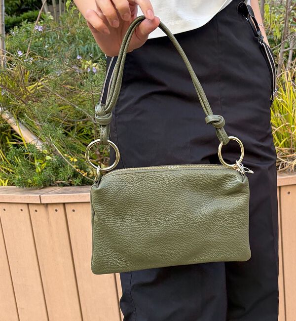 Rouge vif「【AULENTTI/オウレンティ】2wayポシェットミニバッグ/ハンドバッグ/シ」|ショルダー・メッセンジャー|