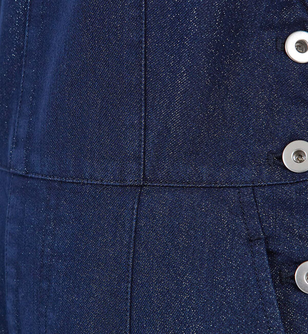 qualite「ラメデニムオールインワン」|オールインワン|