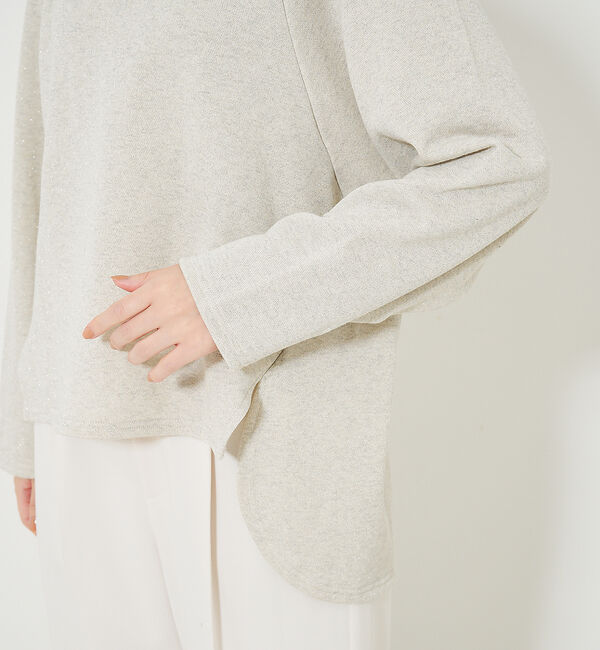 qualite「【大人の上品なスウェット】ラメスウェットプルオーバー」|スウェット・ジャージ|