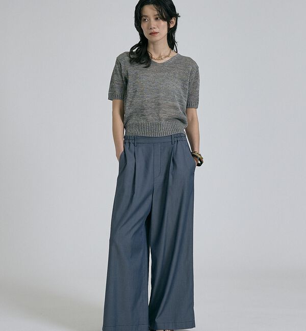 qualite「【接触冷感＆セットアップ対応】ライトデニムパンツ」|その他|