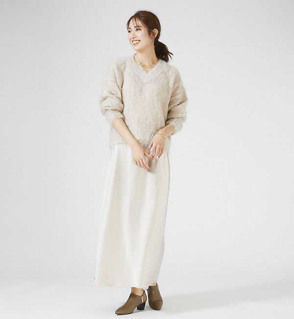 AU BANNISTER「【スノーソール】切り替しブーティー」|ショートブーツ|