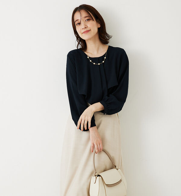 abahouse mavie「ジョーゼットワイドフリルブラウス」|シャツ・ブラウス|