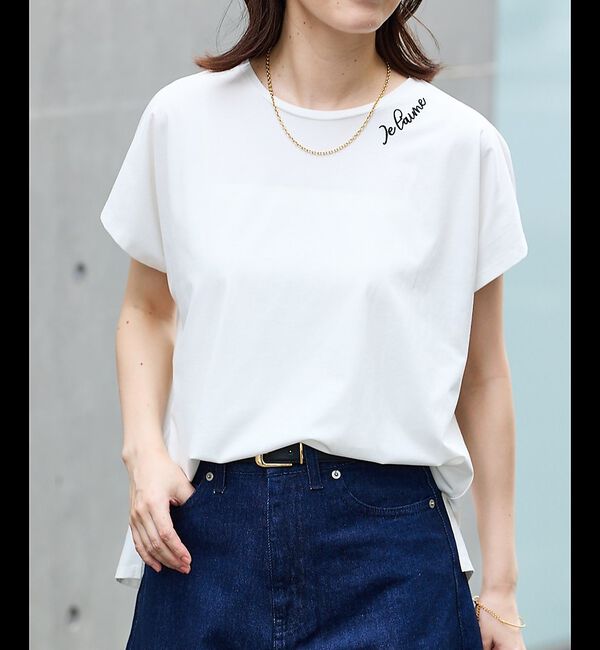 abahouse mavie「刺繍ロゴTシャツ」|Tシャツ・カットソー|ホワイト系その他2