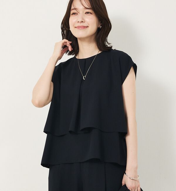 abahouse mavie「【エニデイカセット・サマー】ジョーゼットタックフレアーブラウス」|シャツ・ブラウス|