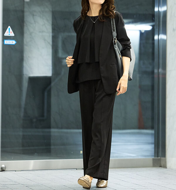 abahouse mavie「【エニデイカセット・サマー】 ジョーゼットノーカラージャケット」|ノーカラージャケット|