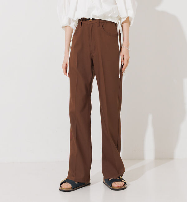 NOMINE「Wrangler&times;NOMINE別注 イージーパンツ仕様 WRANCHER DRE」|スラックス|ダークブラウン