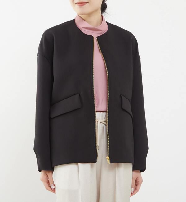 TIARA「ZIPオーバーシルエットブルゾン」|ブルゾン・スタジャン|ネイビー