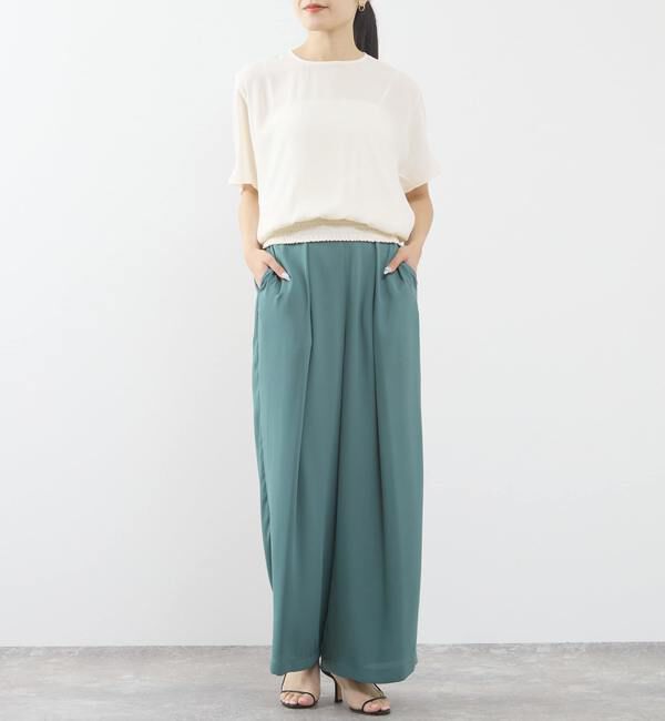 TIARA「センタープレスタックワイドパンツ（セットアップ可）」|その他|