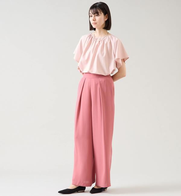 TIARA「センタープレスタックワイドパンツ（セットアップ可）」|その他|