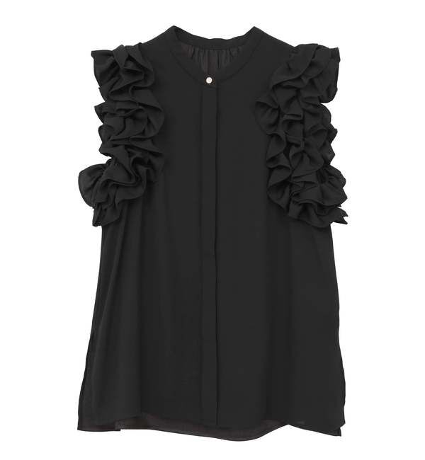 TIARA「サイドフリルブラウス（セットアップ可）」|シャツ・ブラウス|