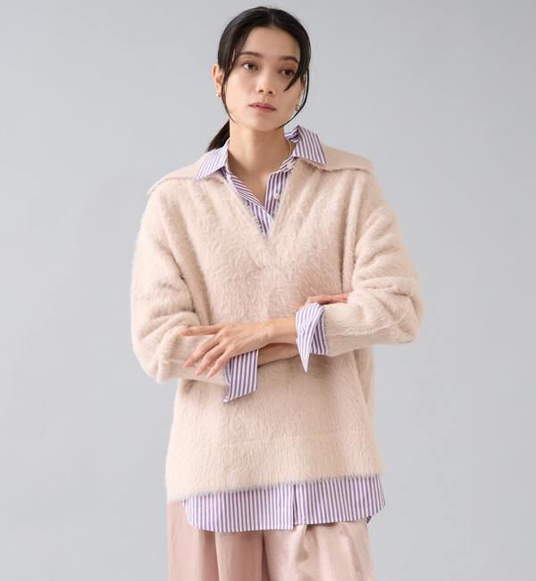 Liesse「セーラーカラーフェザーニット」|ニット・セーター|