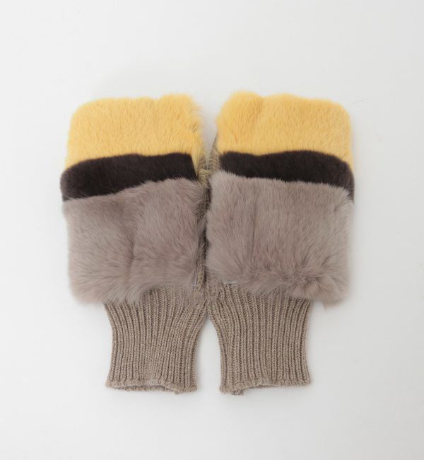 A_「【ALPO/アルポ】レッキスファー&times;ニットFingerless Gloves」|手袋|