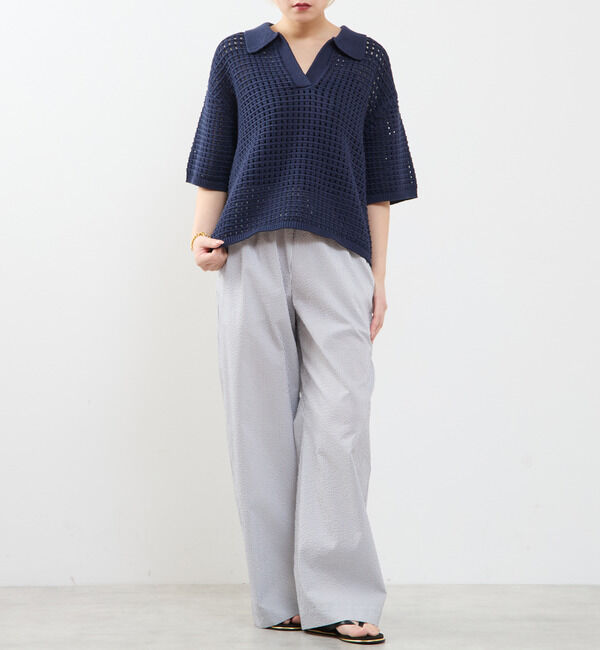 SOFFITTO「【A_/エース】スキッパープルオーバーニット」|ニット・セーター|