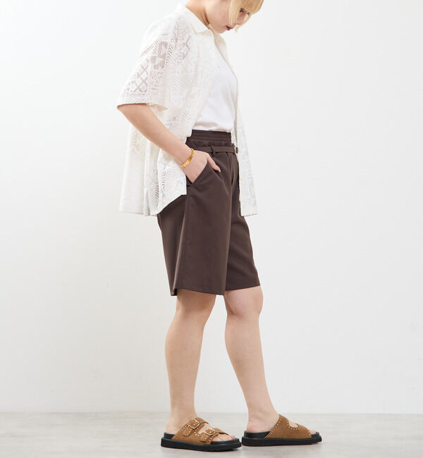 SOFFITTO「【A_/エース】オープンカラーレースシャツ」|シャツ・ブラウス|