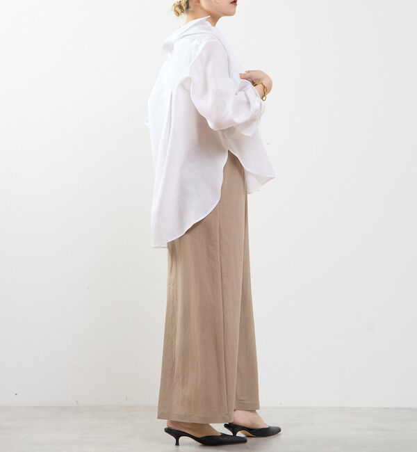 SOFFITTO「リネンビッグシルエット2WAYリネンシャツ」|シャツ・ブラウス|