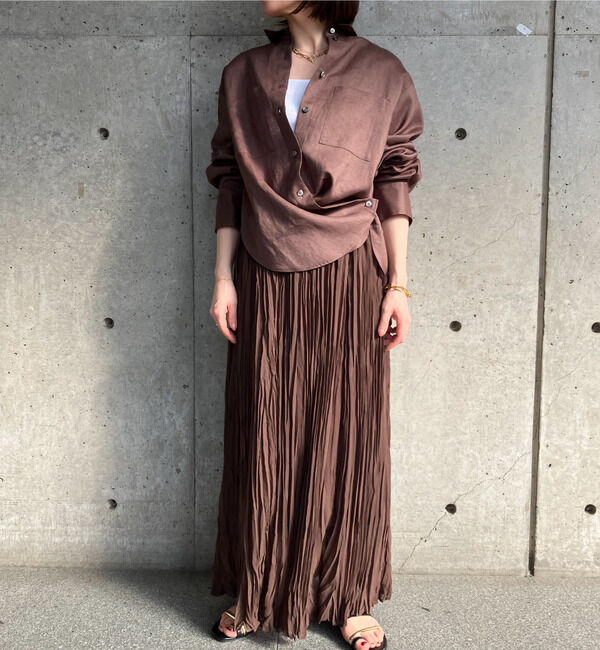 SOFFITTO「リネンビッグシルエット2WAYリネンシャツ」|シャツ・ブラウス|