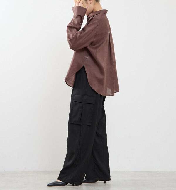 SOFFITTO「リネンビッグシルエット2WAYリネンシャツ」|シャツ・ブラウス|