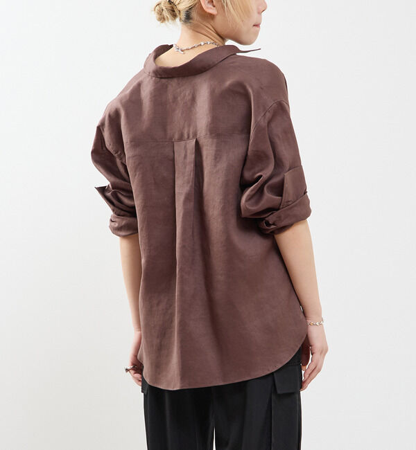 SOFFITTO「リネンビッグシルエット2WAYリネンシャツ」|シャツ・ブラウス|