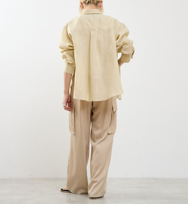 SOFFITTO「リネンビッグシルエット2WAYリネンシャツ」|シャツ・ブラウス|