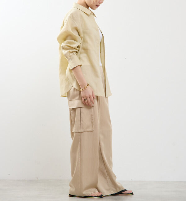 SOFFITTO「リネンビッグシルエット2WAYリネンシャツ」|シャツ・ブラウス|