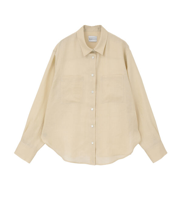 SOFFITTO「リネンビッグシルエット2WAYリネンシャツ」|シャツ・ブラウス|