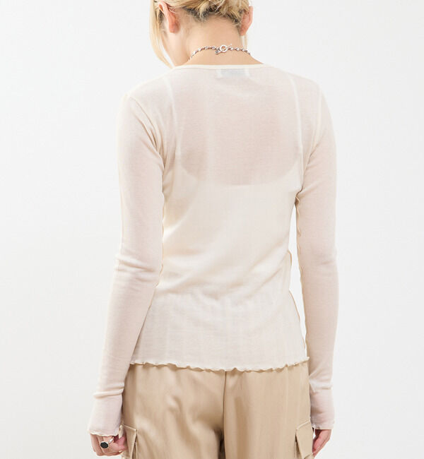 SOFFITTO「【A_/エース】シアーリブソフトテレコプルオーバー」|Tシャツ・カットソー|