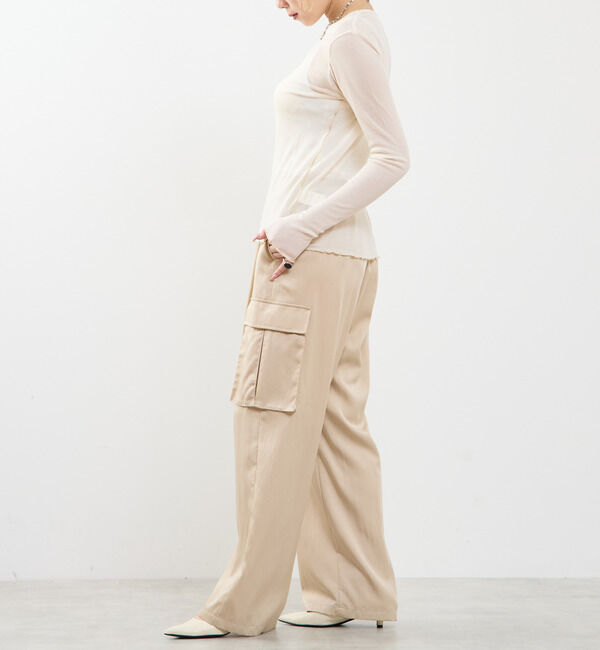 SOFFITTO「【A_/エース】シアーリブソフトテレコプルオーバー」|Tシャツ・カットソー|