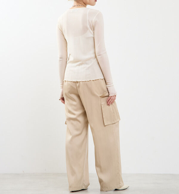 SOFFITTO「【A_/エース】シアーリブソフトテレコプルオーバー」|Tシャツ・カットソー|