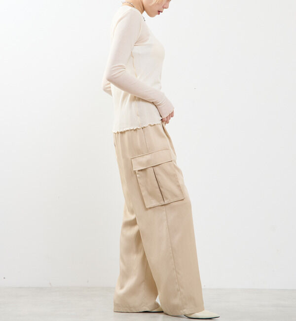 SOFFITTO「【A_/エース】シアーリブソフトテレコプルオーバー」|Tシャツ・カットソー|