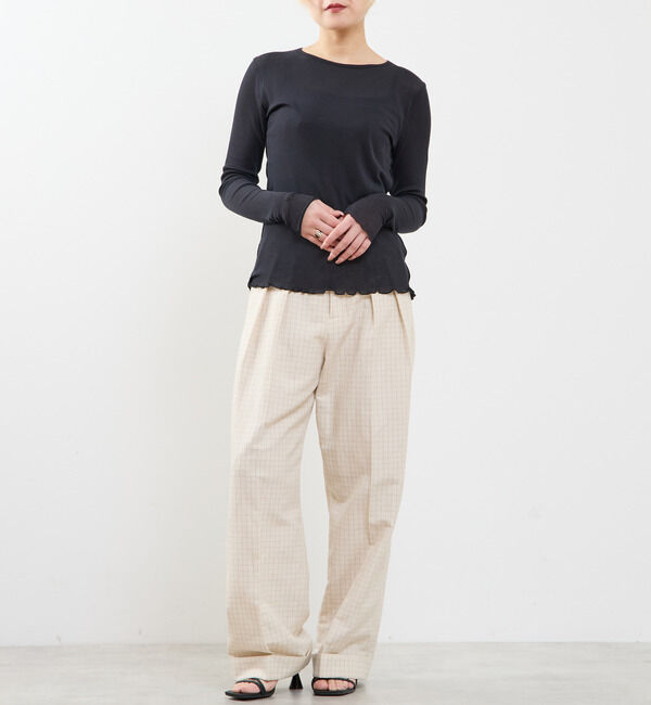 SOFFITTO「【A_/エース】シアーリブソフトテレコプルオーバー」|Tシャツ・カットソー|