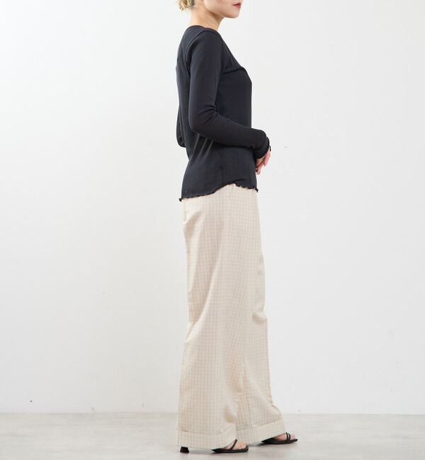 SOFFITTO「【A_/エース】シアーリブソフトテレコプルオーバー」|Tシャツ・カットソー|