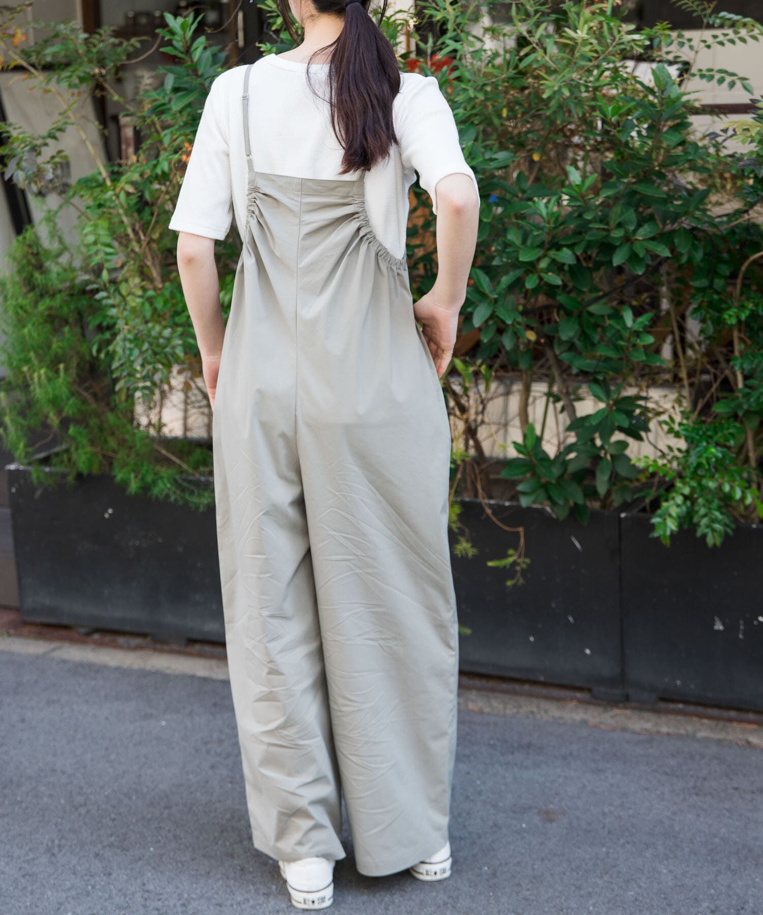 URBAN RESEARCH DOORS「FORK&SPOON　サイドギャザーサロペット」|スカート|