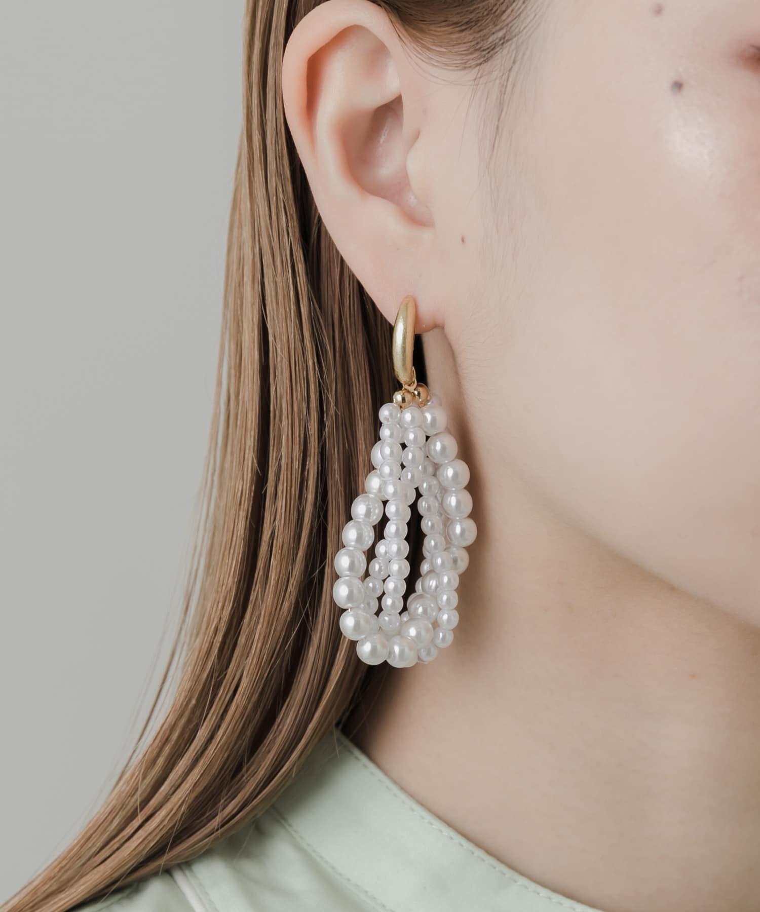 SMELLY「ツブツブパールフープピアス」|ピアス|