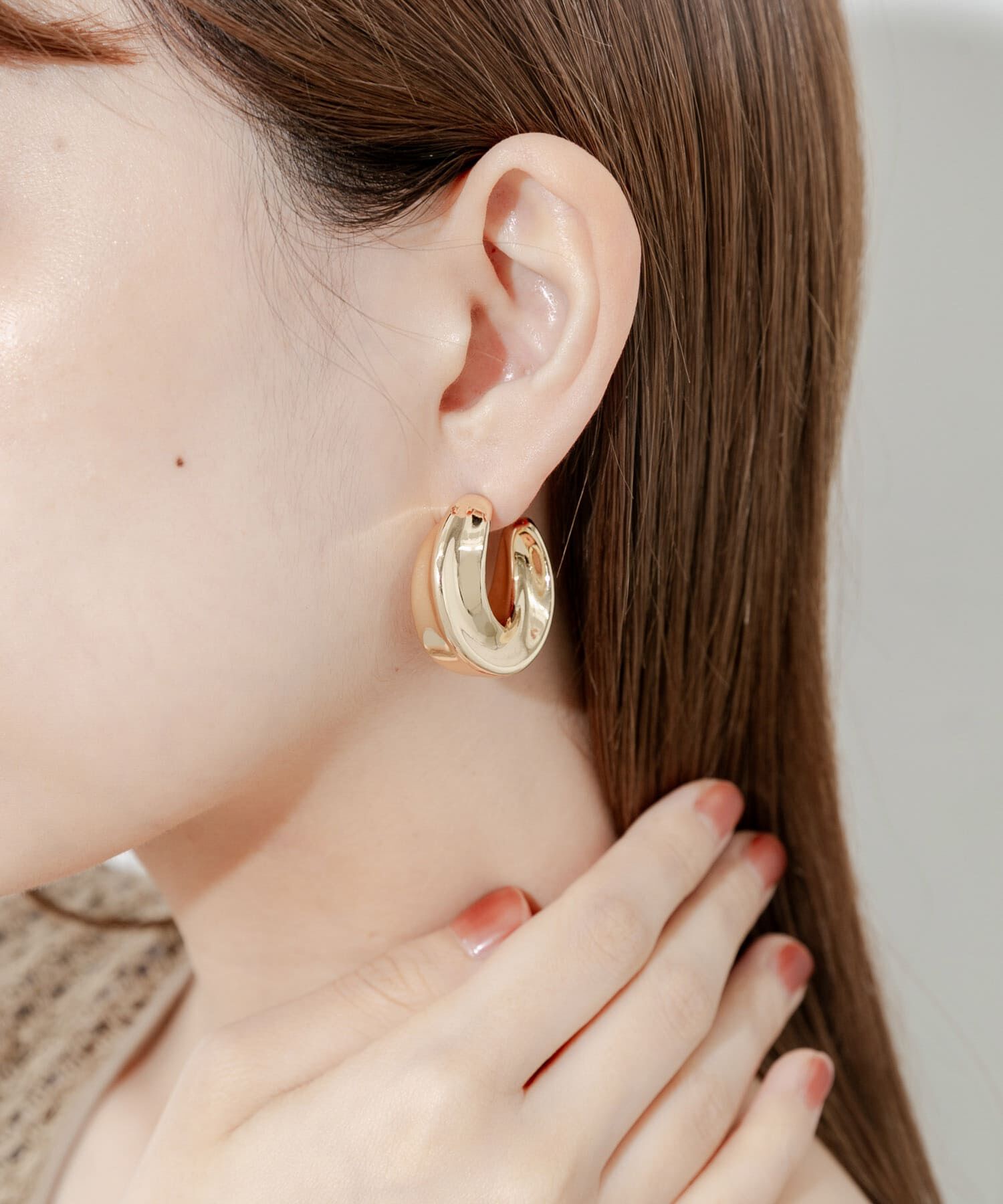 SMELLY「ソリッドフープピアス」|ピアス|