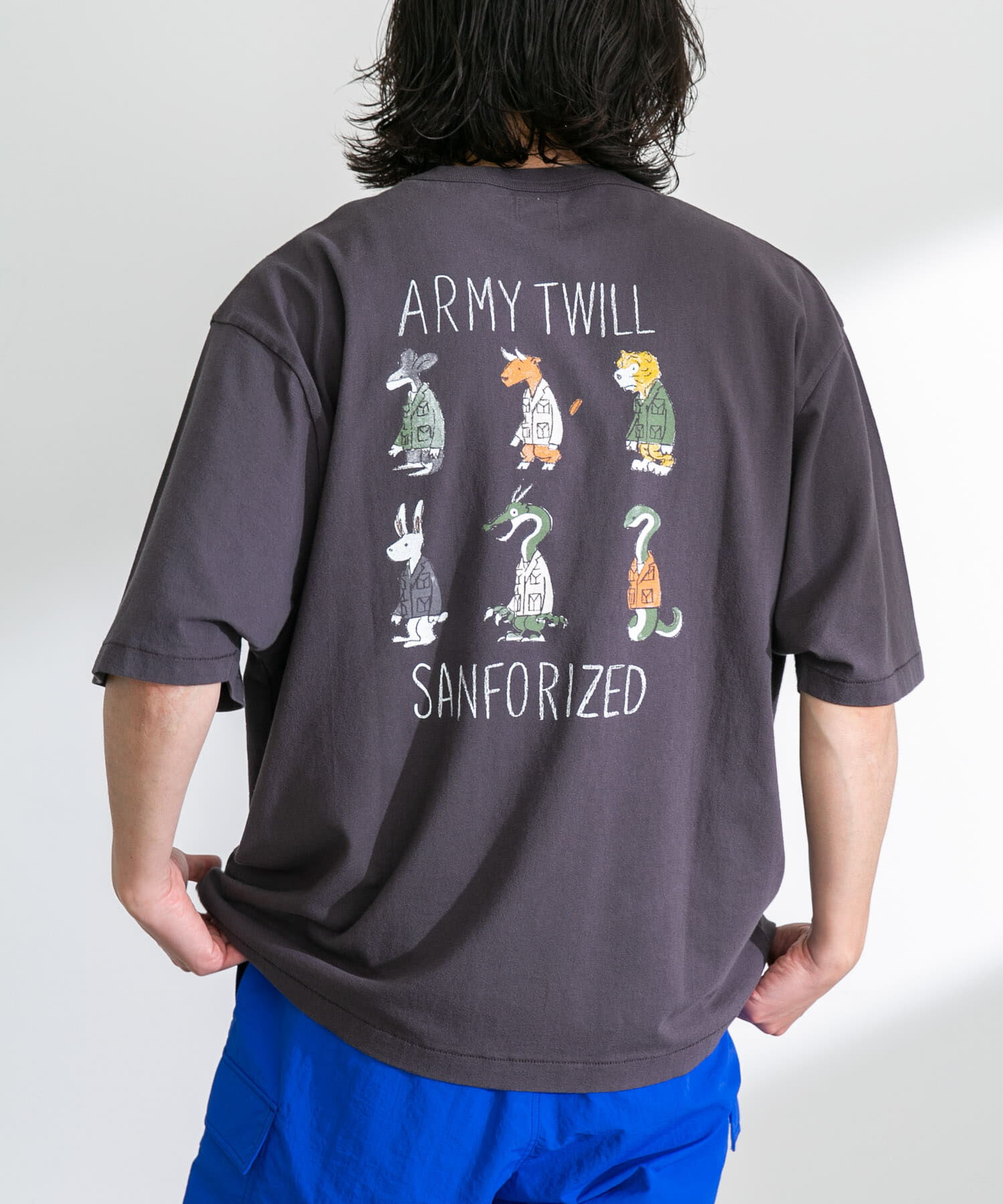Sonny Label 「『別注』ARMY TWILL&times;Sonny Label　Print T-shirts」|Tシャツ・カットソー|チャコールグレー