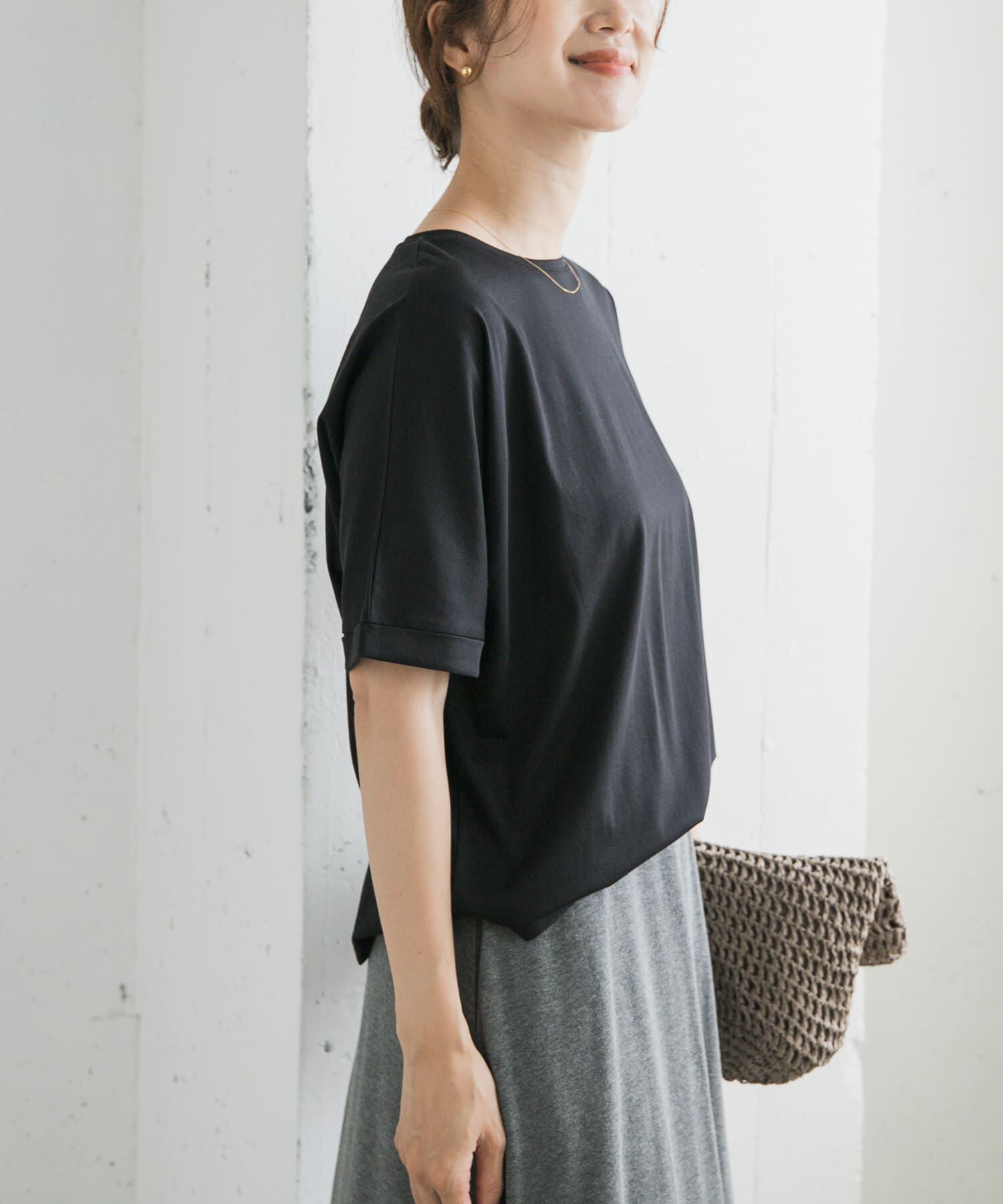 URBAN RESEARCH DOORS「『UVｶｯﾄ/接触冷感 /ﾏｼﾝｳｫｯｼｬﾌﾞﾙ』ｼﾙｷｰｺｯﾄﾝﾛｰﾙ  」|Tシャツ・カットソー|