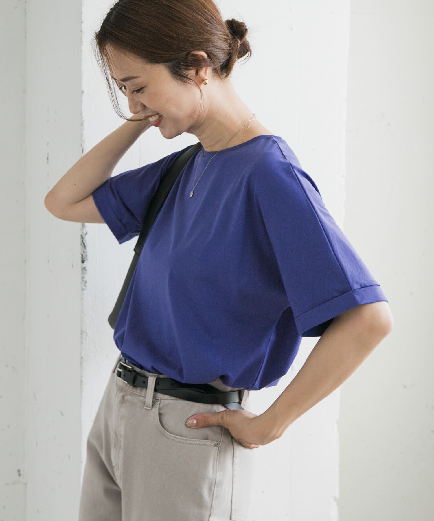 URBAN RESEARCH DOORS「『UVｶｯﾄ/接触冷感 /ﾏｼﾝｳｫｯｼｬﾌﾞﾙ』ｼﾙｷｰｺｯﾄﾝﾛｰﾙ  」|Tシャツ・カットソー|