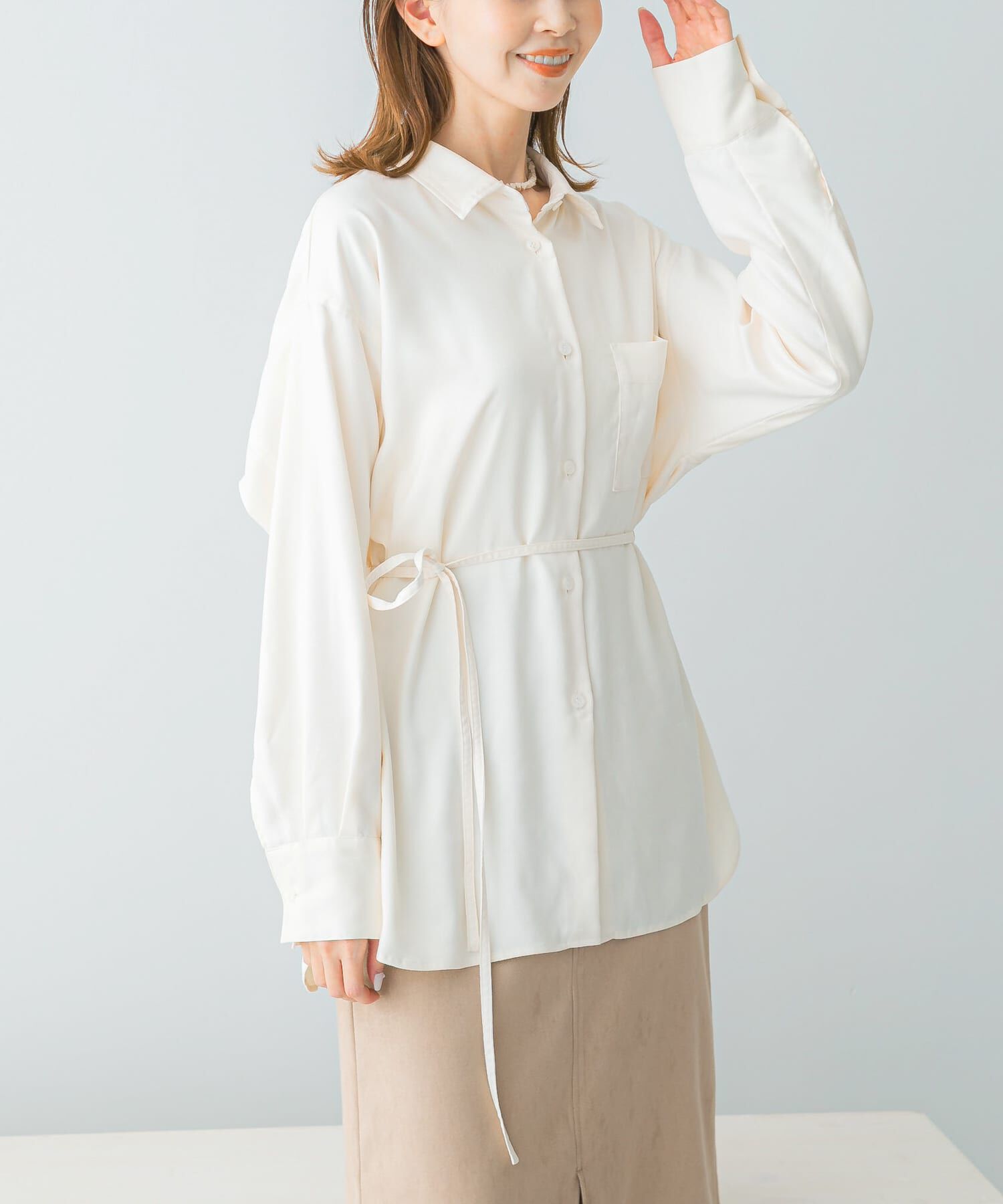 URBAN RESEARCH ROSSO「ピーチタッチデザインシャツ」|シャツ・ブラウス|