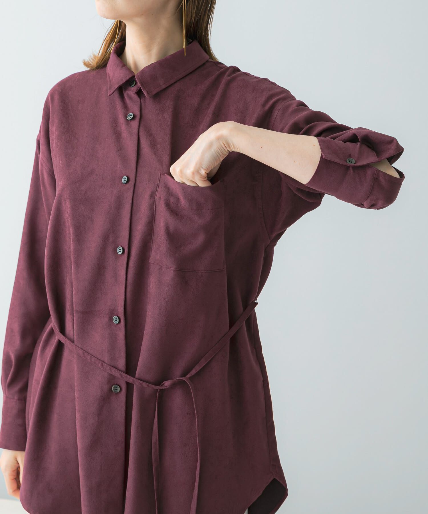 URBAN RESEARCH ROSSO「ピーチタッチデザインシャツ」|シャツ・ブラウス|