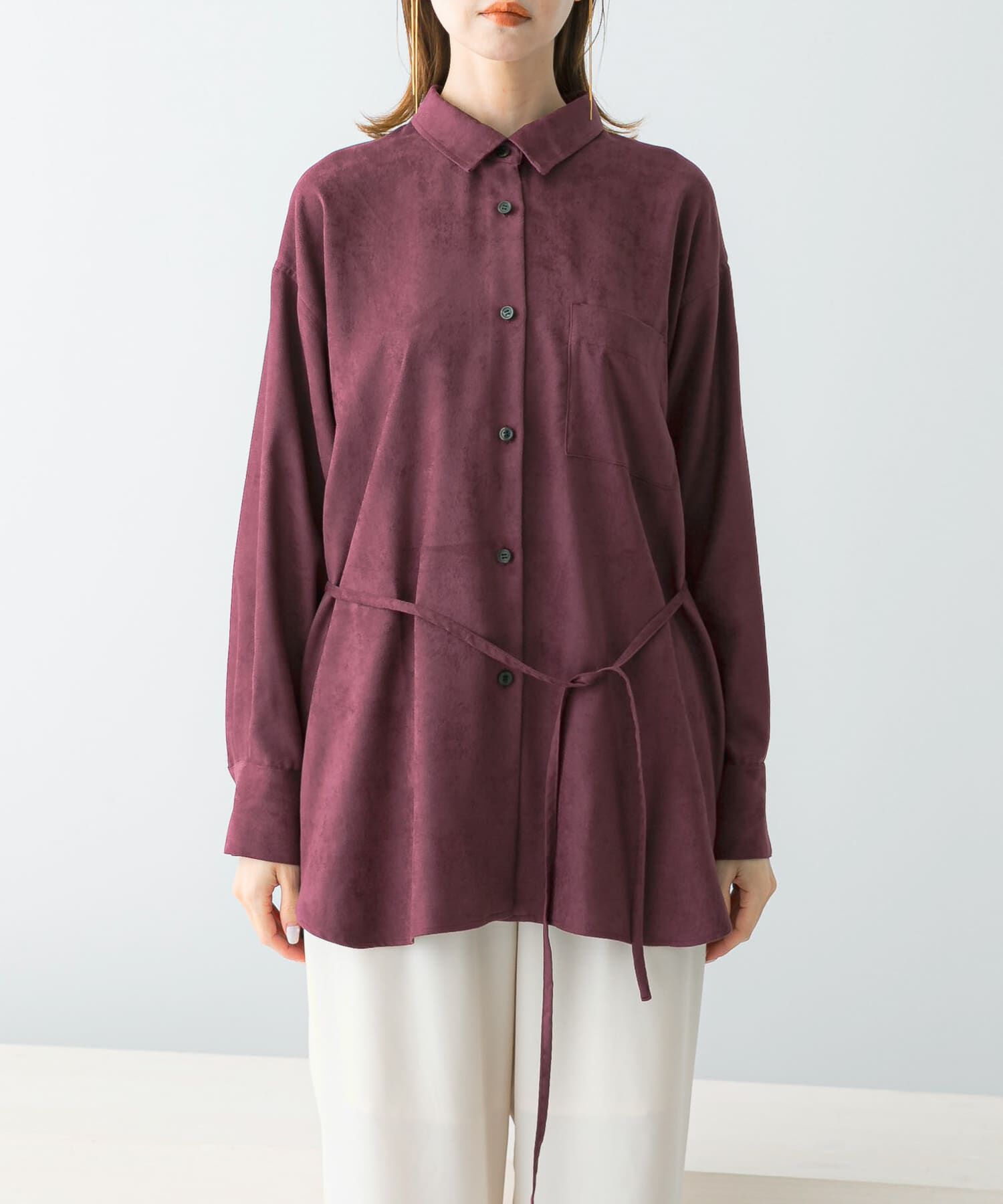 URBAN RESEARCH ROSSO「ピーチタッチデザインシャツ」|シャツ・ブラウス|