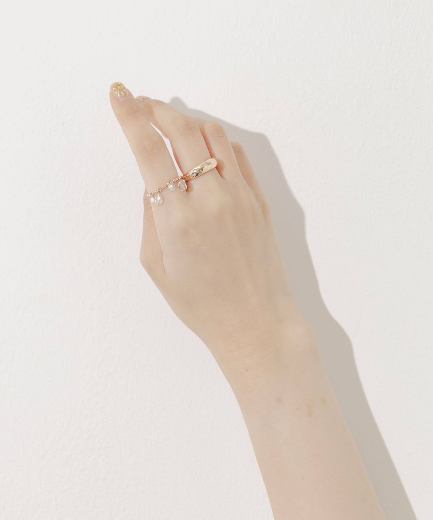 SMELLY「ビジューチェーン2セットリング」|リング|