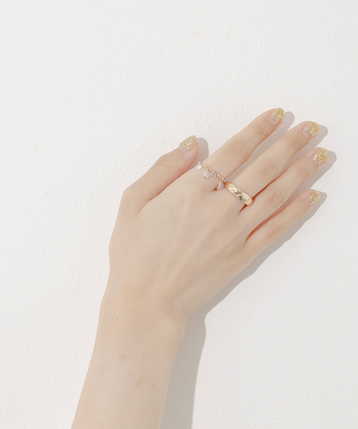 SMELLY「ビジューチェーン2セットリング」|リング|